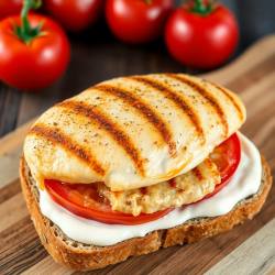 Grilled Spiced Chicken Tomato Sandwich