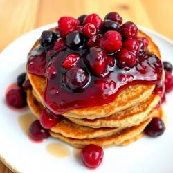 Wholemeal Pancakes with Berry Compote