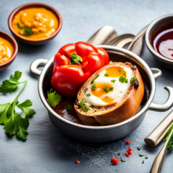 Healthy Indian Egg Stuffed Peppers