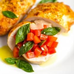 Tomato Basil Stuffed Chicken Breast
