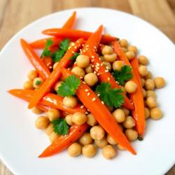 Honey-Glazed Carrot and Chickpea Stir-Fry