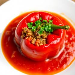 Balkan Stuffed Peppers (Punjene Paprike)