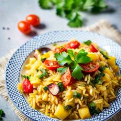 Tomato Onion Indian Healthy Rice