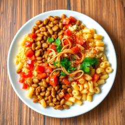 Deconstructed Koshari Bowl