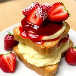 Red Berry Jelly Tower with Vanilla Butter and Fresh Strawberries