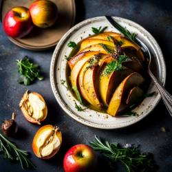Roasted Apple with Garlic and Herbs