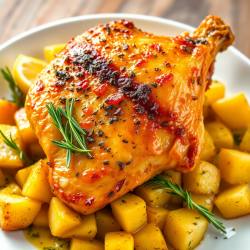 Herb-Roasted Chicken Thigh with Crispy Potatoes