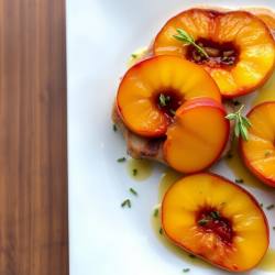 Seared Pork Tenderloin with Caramelized Peaches