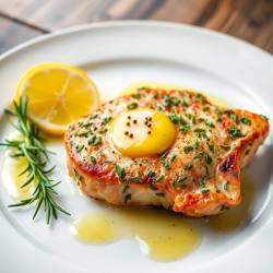 Herb-Crusted Côtes de Porc with Garlic Butter