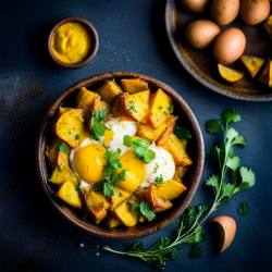 Ginger Egg Curry Potato Side Dish