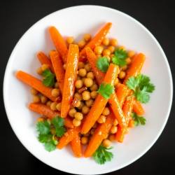 Honey-Glazed Carrot and Chickpea Stir-Fry