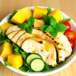 Cantaloupe Chicken Salad Bowl