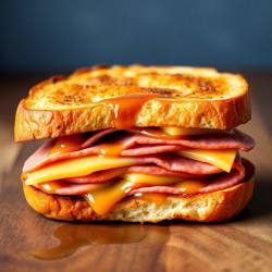 Maple-Glazed Thick-Cut Bologna Panini