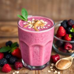 High-Protein Berry Peanut Butter Smoothie