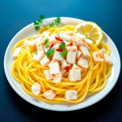 Garlic Butter Crab Linguine