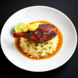 Avant-Garde Peruvian Norteño Duck Rice (Arroz con Pato Norteño Vanguardista)