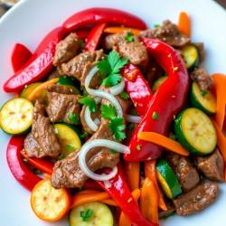Sautéed Beef with Mixed Vegetables