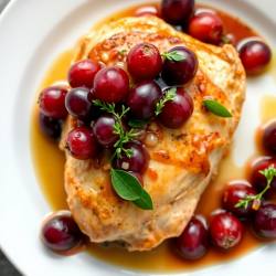 Roasted Chicken with Grape and Thyme Sauce