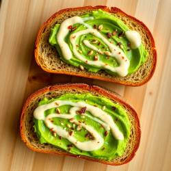 Avocado Toast with Tahini Drizzle
