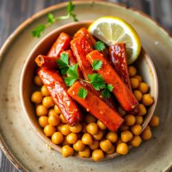 Honey-Glazed Carrot and Chickpea Bowl