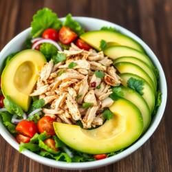 Creamy Avocado Chicken Salad Bowl