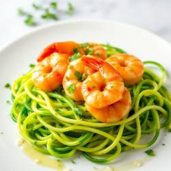 Garlic Butter Shrimp with Lemon Zucchini Noodles