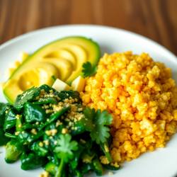 Avocado & Cauliflower Hash with Spinach