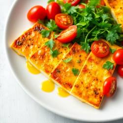 Pan-Seared Halloumi with Herbed Lemon Dressing