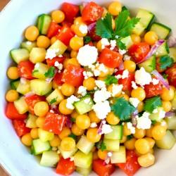 Cucumber and Chickpea Salad Bowl