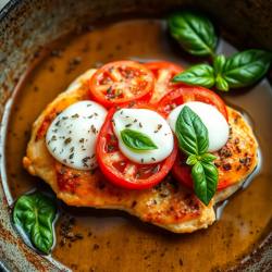 Cheesy Tomato Chicken Skillet