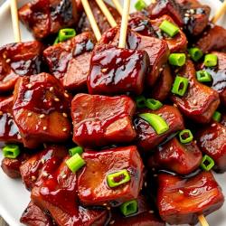 Mongolian Beef Cocktail Skewers