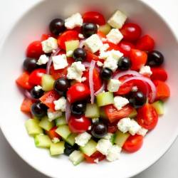 Greek Salad with Feta and Olives