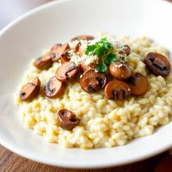 Garlic Butter Mushroom Risotto