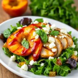 Grilled Peach and Chicken Salad