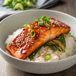 Ginger Soy Glazed Salmon Bowl