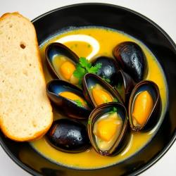 Garlic White Wine Mussels