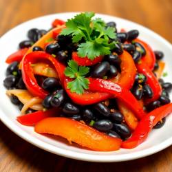 Spicy Black Bean and Veggie Stir-Fry