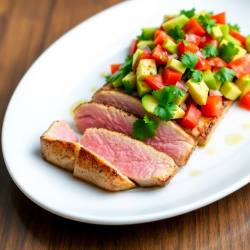 Seared Tuna Steak with Avocado Salsa