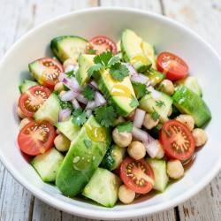 Refreshing Cucumber & Chickpea Salad Bowl