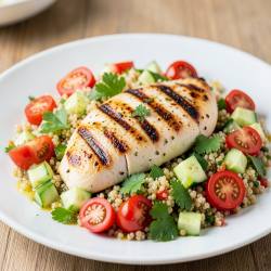 Lemon Herb Grilled Chicken with Quinoa Salad