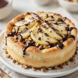 Chocolate Hazelnut Pear Charlotte