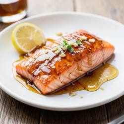 Ginger Honey Glazed Salmon