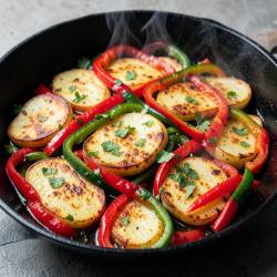 Stir-Fried Potatoes with Bell Peppers