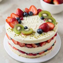 Luxurious Mother's Day Fruit and Pistachio Cake