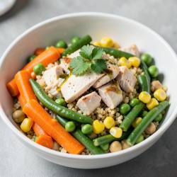 Protein-Packed Chicken and Bulghur Veggie Bowl