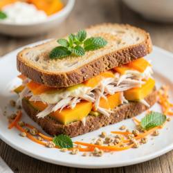Mediterranean Chicken & Cantaloupe Crunch Sandwich