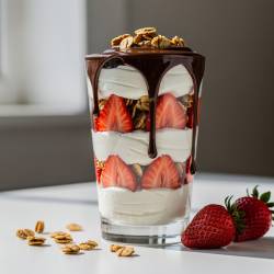 Chocolate-Dipped Strawberry Parfait