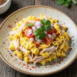 Spicy Indian Chicken and Egg Bhurji