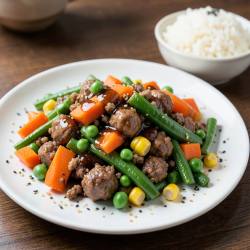 Korean Beef Crumble Stir-Fry
