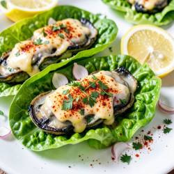 Spiced Oyster and Herb Butter Lettuce Wraps